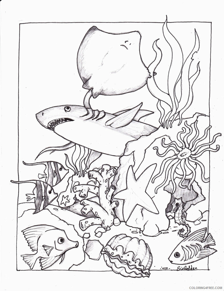 Animal Coloring Pages of Ocean Animals Printable Sheets Related Ocean item 2021 a 0419 Coloring4free