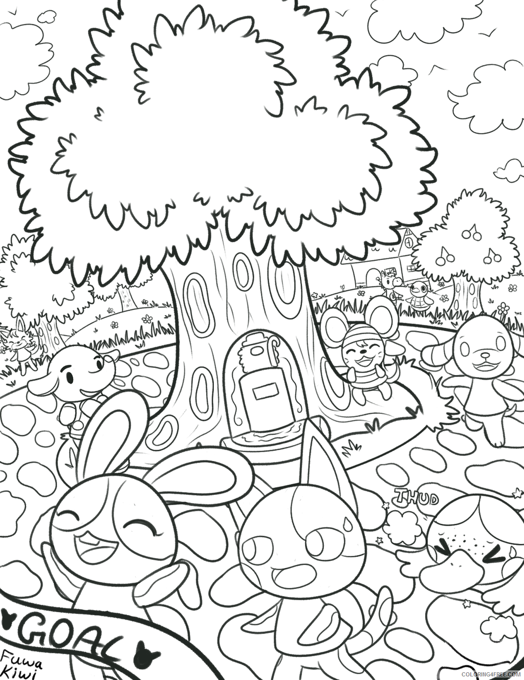 Animal Crossing Coloring Pages Printable Sheets Animal Crossing for 2021 a 0485 Coloring4free