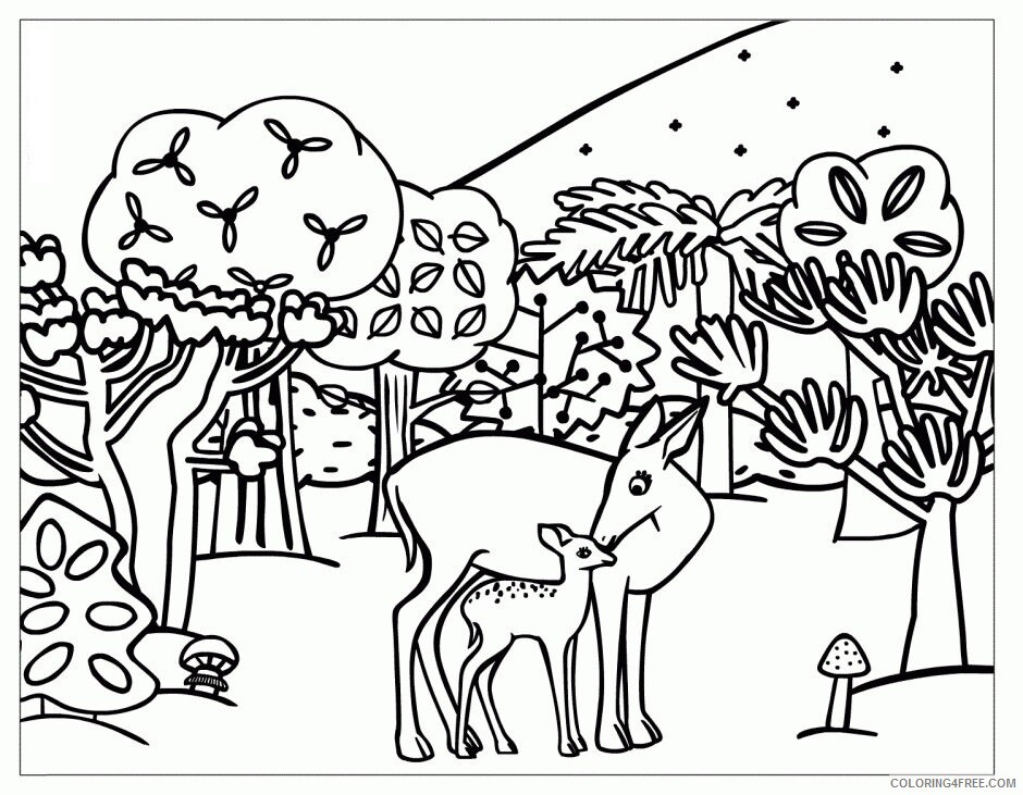 Animal Habitat Coloring Pages Printable Sheets Cute Baby Animal Pages 2021 a 0503 Coloring4free
