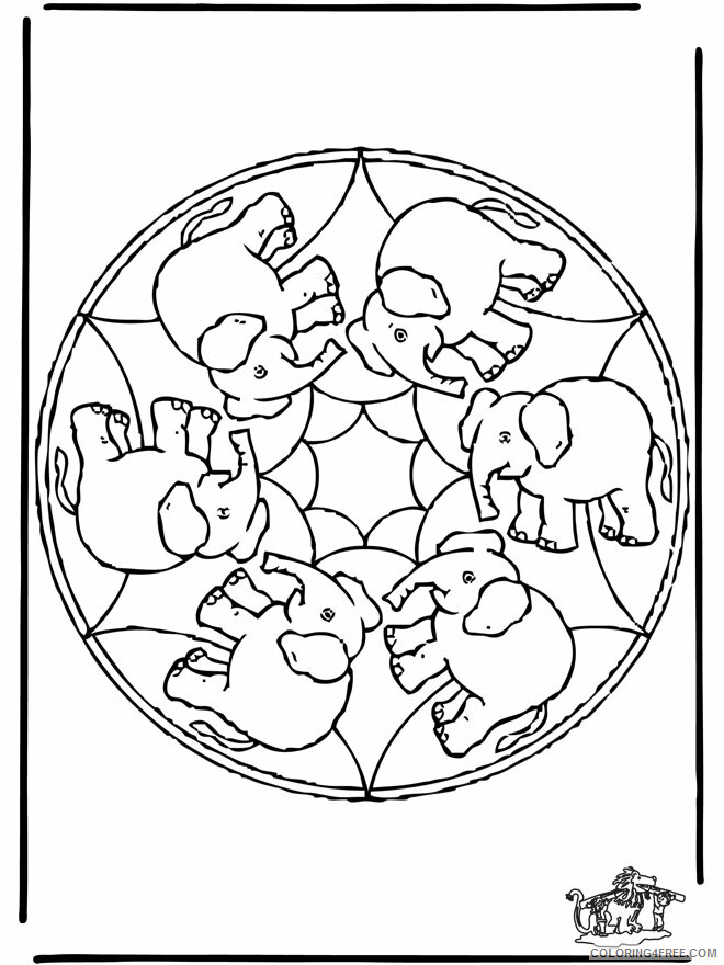 Animal Mandala Coloring Pages Printable Sheets elephant Animal mandalas jpg 2021 a 0538 Coloring4free