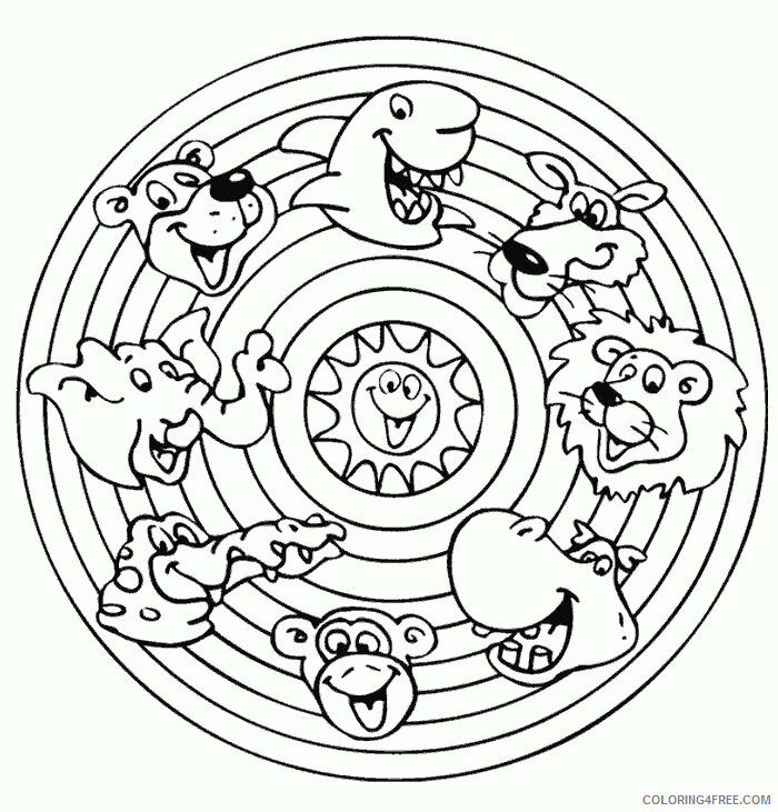 Animal Mandala Coloring Pages Printable Sheets wild Colouring Pages 2021 a 0544 Coloring4free