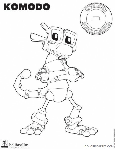 Animal Mechanicals Coloring Pages Printable Sheets Komodo Mechanicals Page 2021 a 0560 Coloring4free