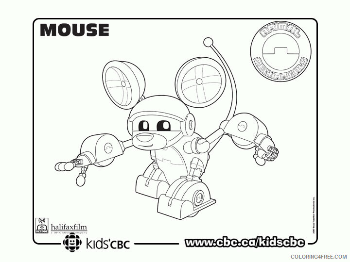 Animal Mechanicals Coloring Pages Printable Sheets Mouse Mechanicals Page 2021 a 0561 Coloring4free