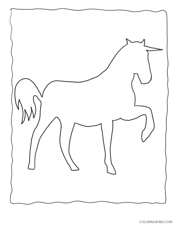 Animal Outline Printable Sheets Unicorn Pictures Book Echos 2021 a 0586 Coloring4free