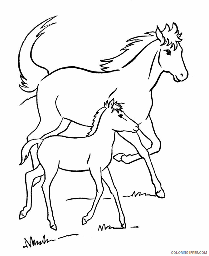 Animal Outline Printable Sheets horse outline printable for kids 2021 a 0580 Coloring4free