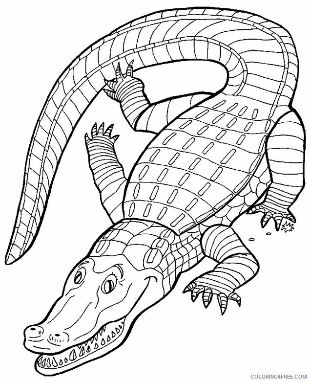 Animal Pictures to Print and Color Printable Sheets Crocodile page Animals Town 2021 a 0712 Coloring4free