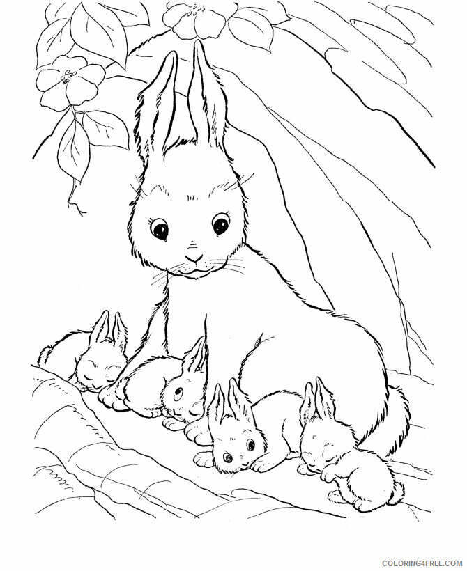 Animal Printable Coloring Pages Printable Sheets animals and their babies Colouring 2021 a Coloring4free