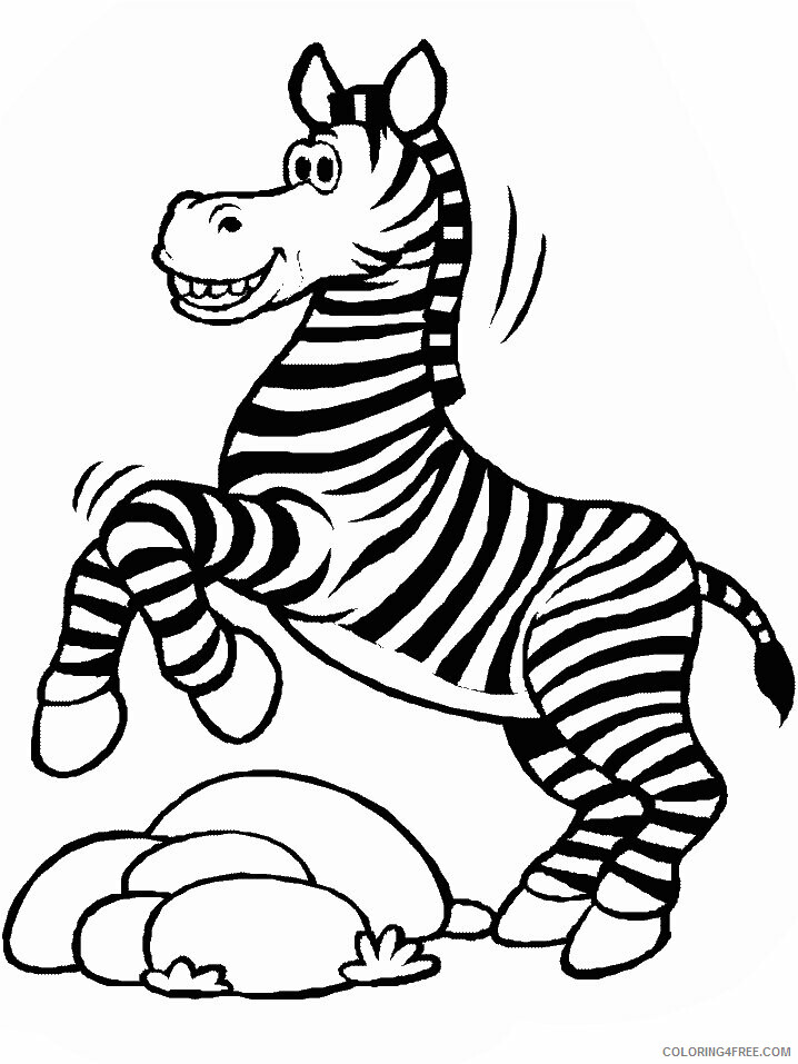 Animal Printouts Printable Sheets Cartoon Zebra animal Page 2021 a 0797 Coloring4free