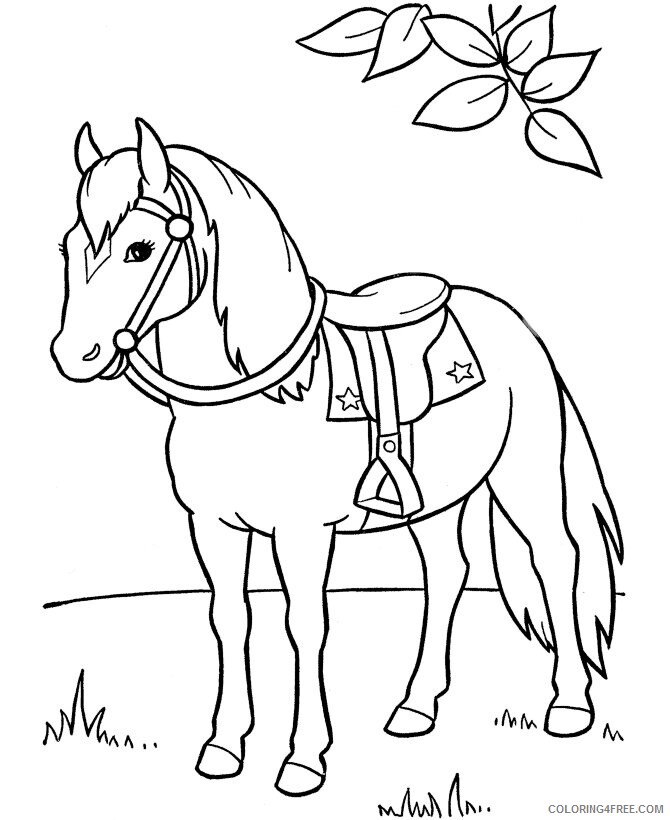 Animal Printouts Printable Sheets Free Horse Printable 2021 a 0804 Coloring4free