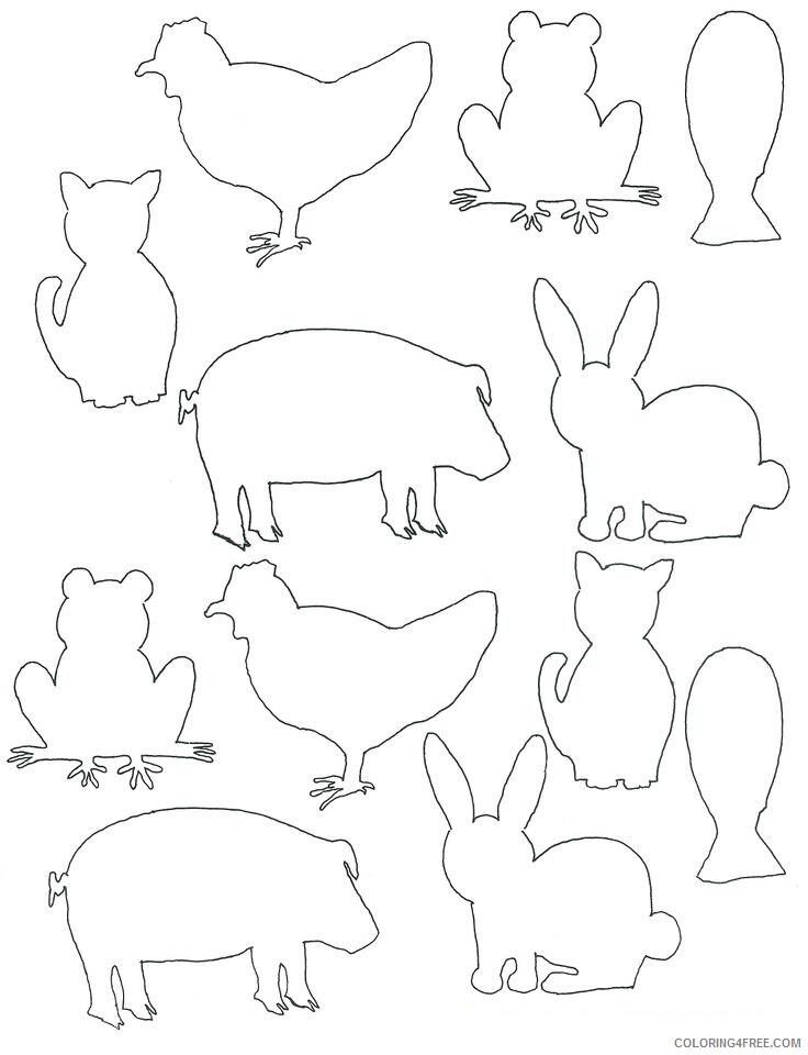 Animal Shapes to Cut Out Printable Sheets Animal Shapes to Cut Out 2021 a 0824 Coloring4free