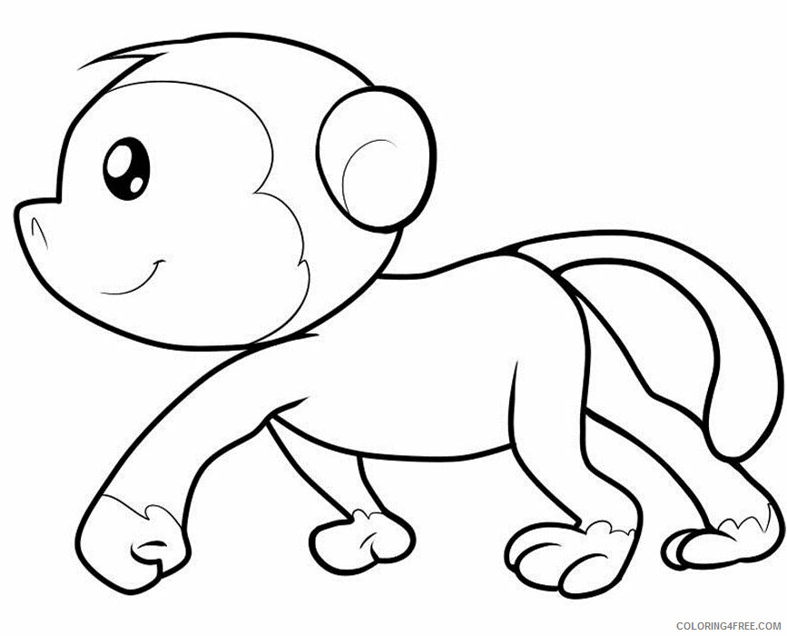Animal Templates Cut Out Printable Sheets Animal Free Printable Monkey 2021 a 0845 Coloring4free