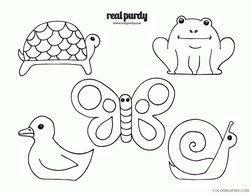 Animal Templates Cut Out Printable Sheets Popsicle Stick Puppets Real Purdy 2021 a 0854 Coloring4free