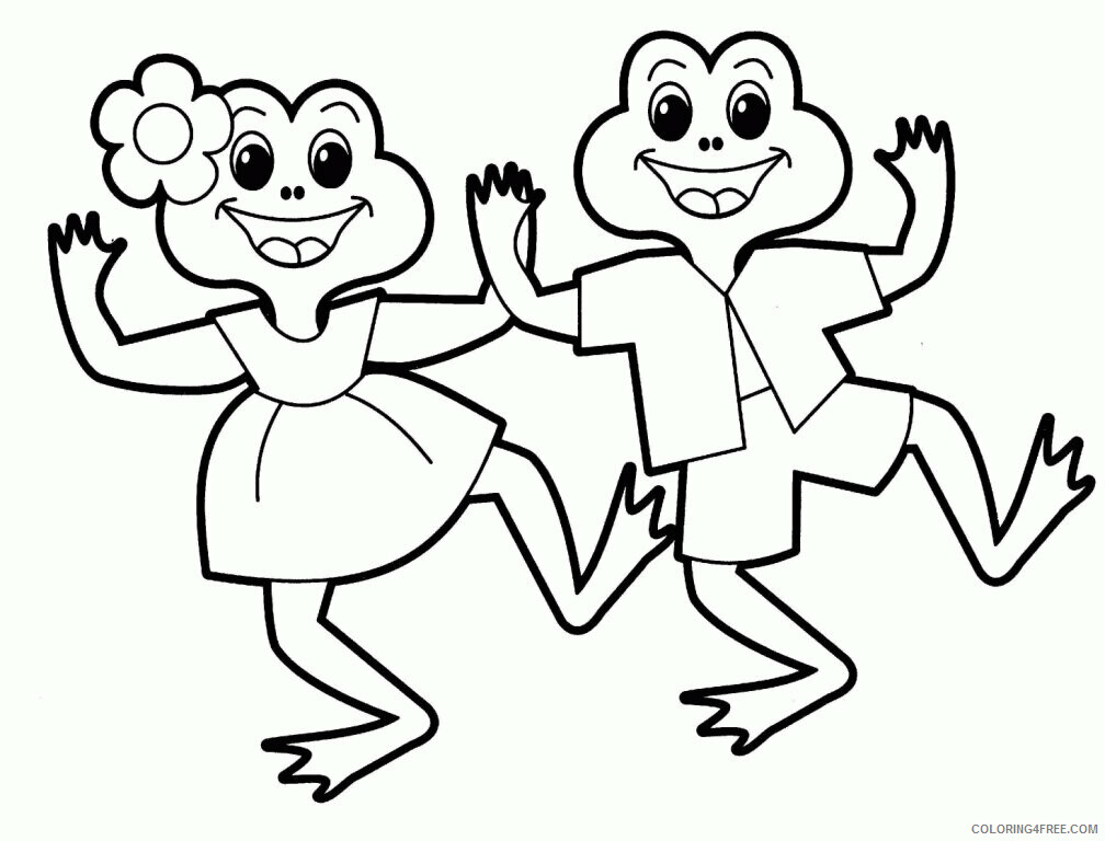 Animals Cartoons Printable Sheets Frog Animals for 2021 a 0904 Coloring4free