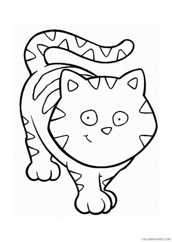 Animals Cartoons Printable Sheets funny cat cartoon animal coloring 2021 a 0905 Coloring4free