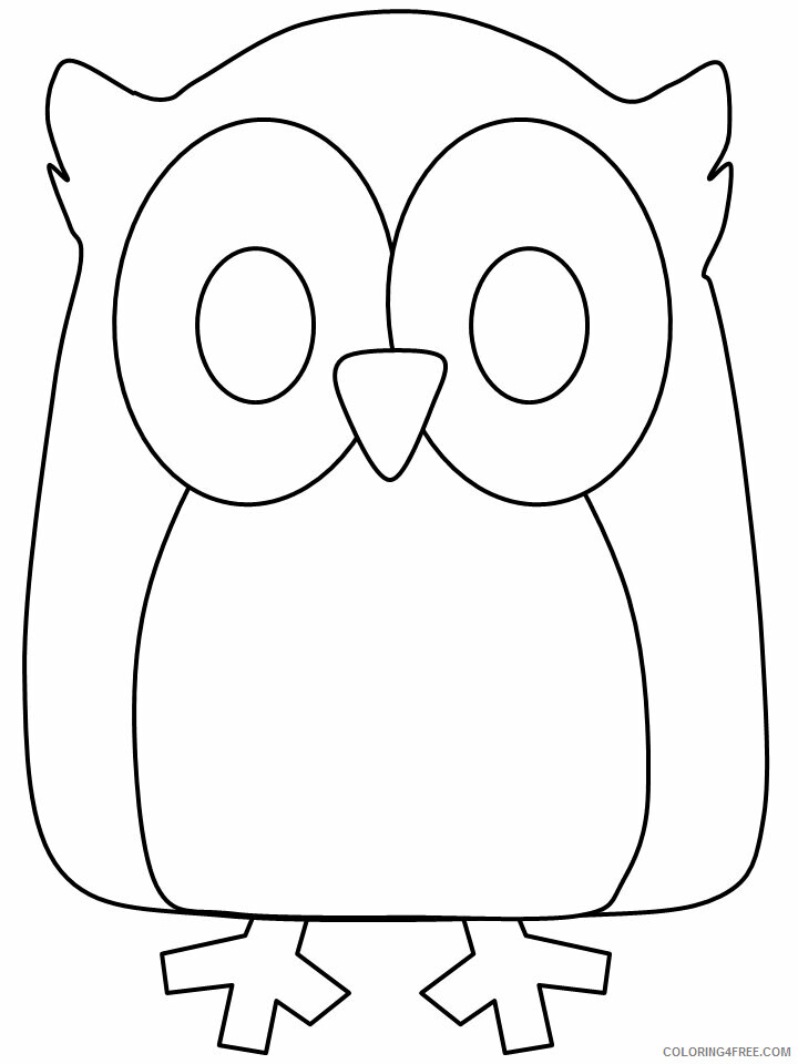 Animals Cartoons for Kids Printable Sheets Cartoon Owl Animal 2021 a 0918 Coloring4free
