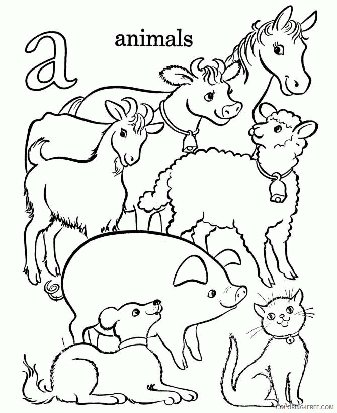 Animals Coloring Pages Free Printable Sheets Animal Farm lugudvrlistscom 2021 a 0968 Coloring4free