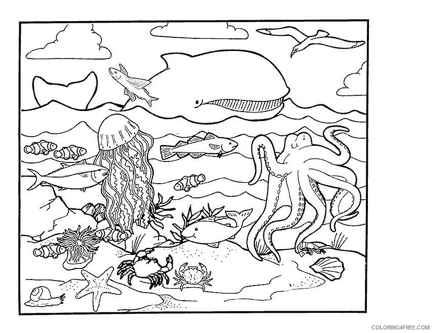 Animals Coloring Pages Printable Sheets Sea animals Coloringpages1001 2021 a 0962 Coloring4free