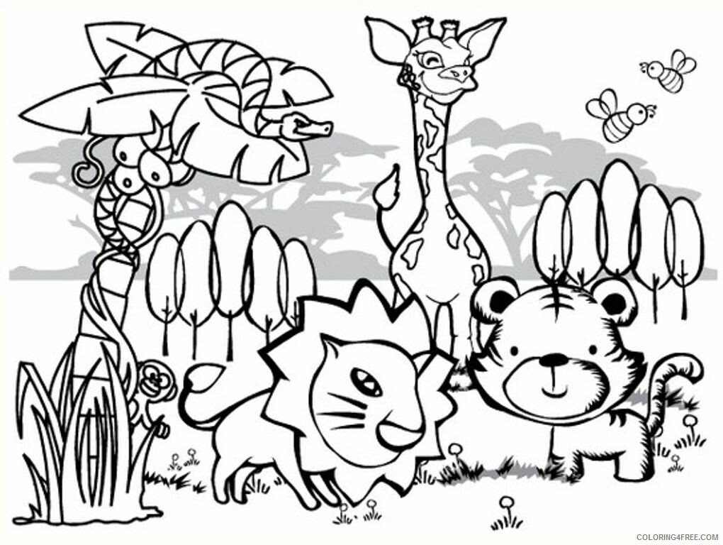Animals Pictures for Kids to Color Printable Sheets Animal ColoringMates 2 2021 a 1108 Coloring4free