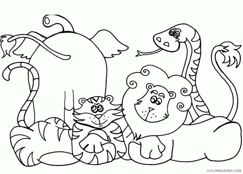 Animals Print Printable Sheets African Animals Free 2021 a 1151 Coloring4free