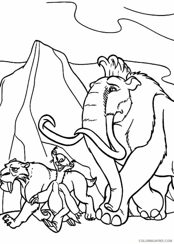 Animals of the Ice Age Coloring Pages Printable Sheets How to Draw the Animals 2021 a 1060 Coloring4free
