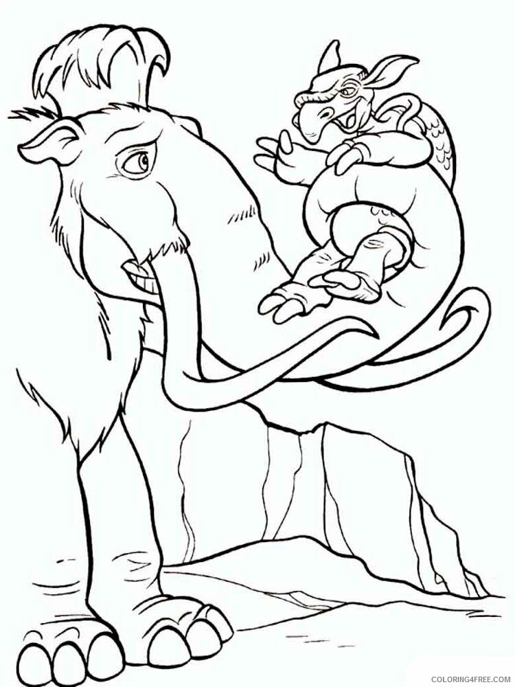 Animals of the Ice Age Coloring Pages Printable Sheets Ice Age Download 2021 a 1075 Coloring4free