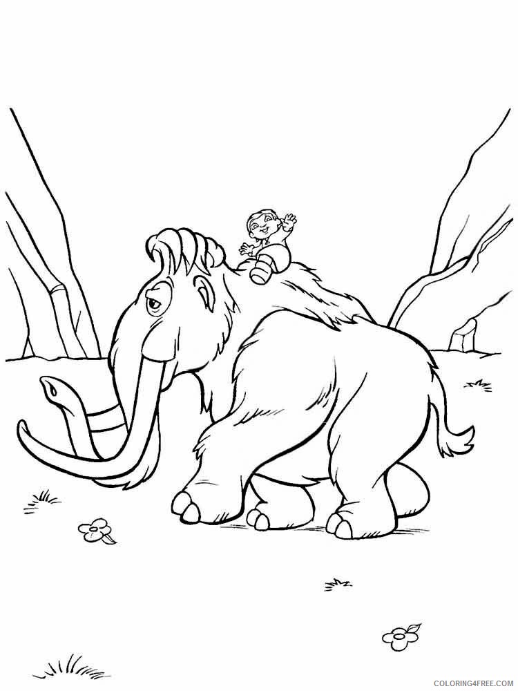 Animals of the Ice Age Coloring Pages Printable Sheets Ice Age Download 2021 a 1076 Coloring4free