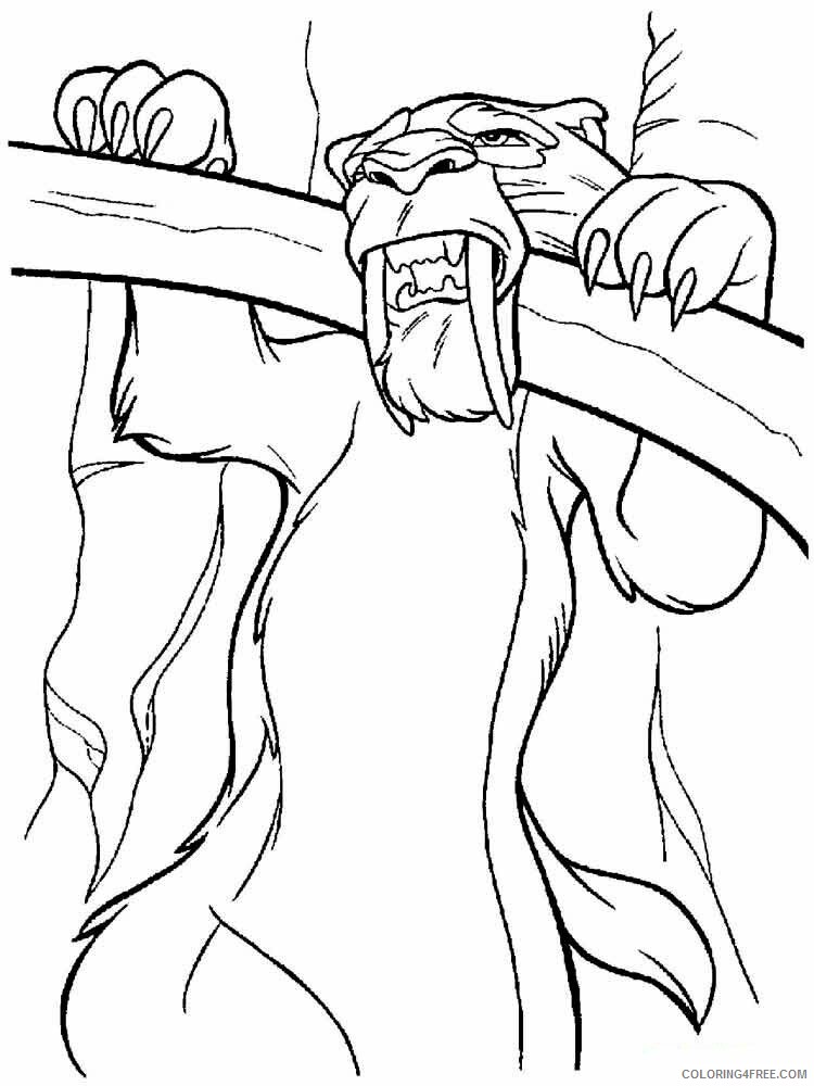 Animals of the Ice Age Coloring Pages Printable Sheets Ice Age Download 2021 a 1077 Coloring4free