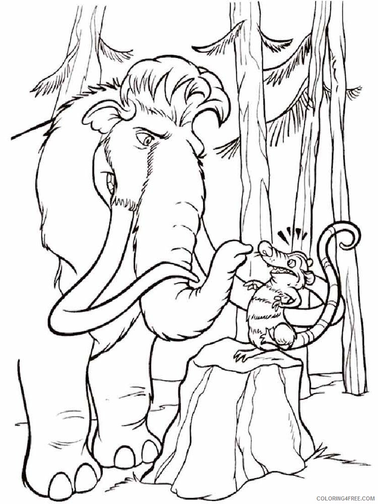 Animals of the Ice Age Coloring Pages Printable Sheets Ice Age Download 2021 a 1078 Coloring4free