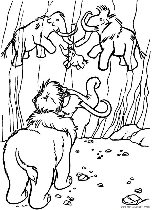 Animals of the Ice Age Coloring Pages Printable Sheets Ice Age ice 2021 a 1071 Coloring4free