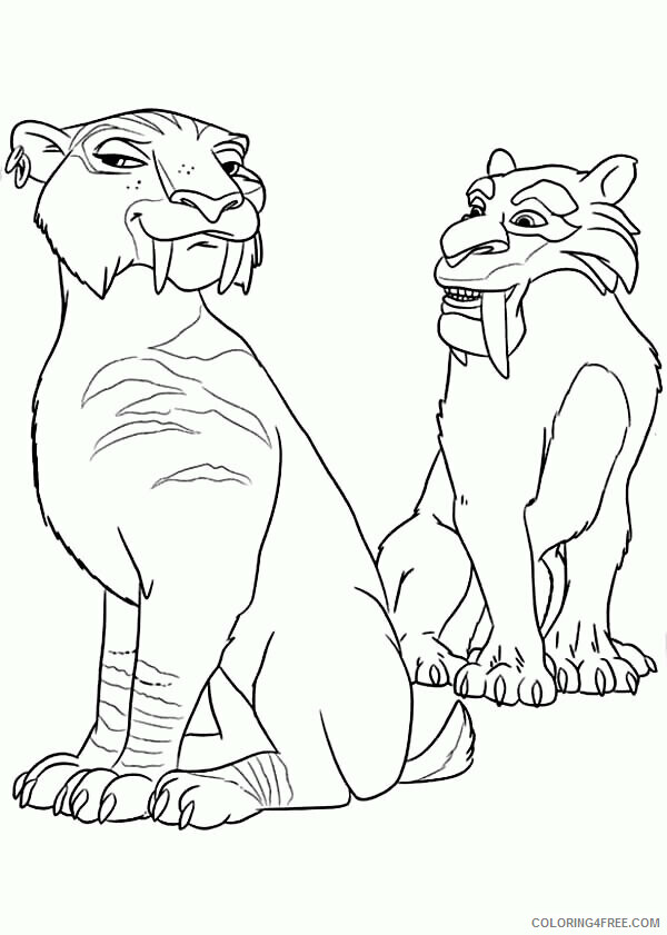 Animals of the Ice Age Coloring Pages Printable Sheets The Animals of the Ice 2021 a 1084 Coloring4free