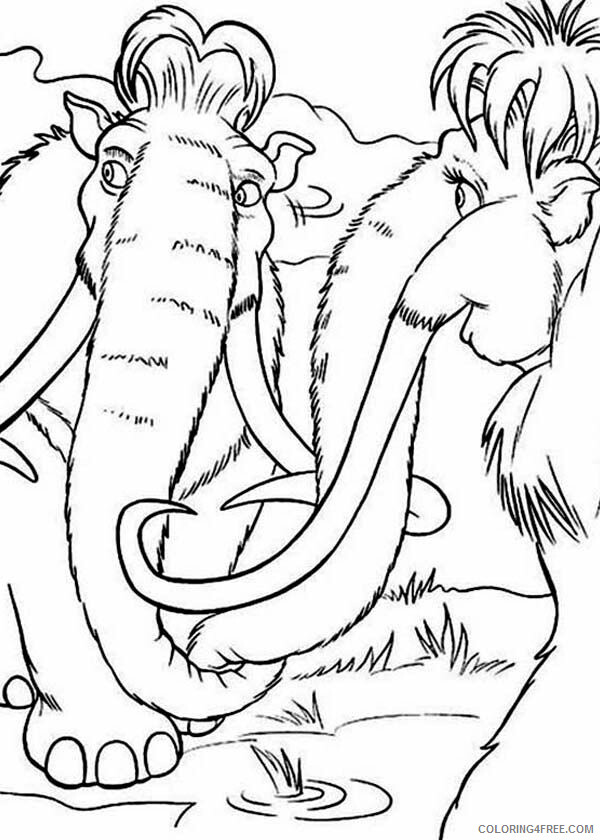Animals of the Ice Age Coloring Pages Printable Sheets The Animals of the Ice 2021 a 1086 Coloring4free