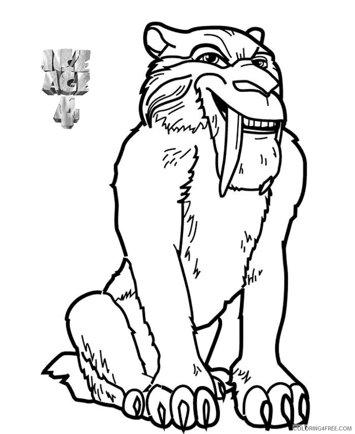 Animals of the Ice Age Coloring Pages Printable Sheets ice age 4 pages 2021 a 1067 Coloring4free