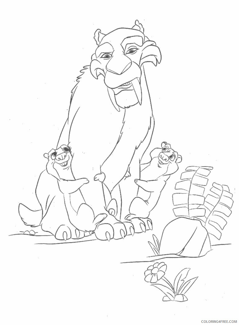 Animals of the Ice Age Coloring Pages Printable Sheets ice age Impress 2021 a 1072 Coloring4free