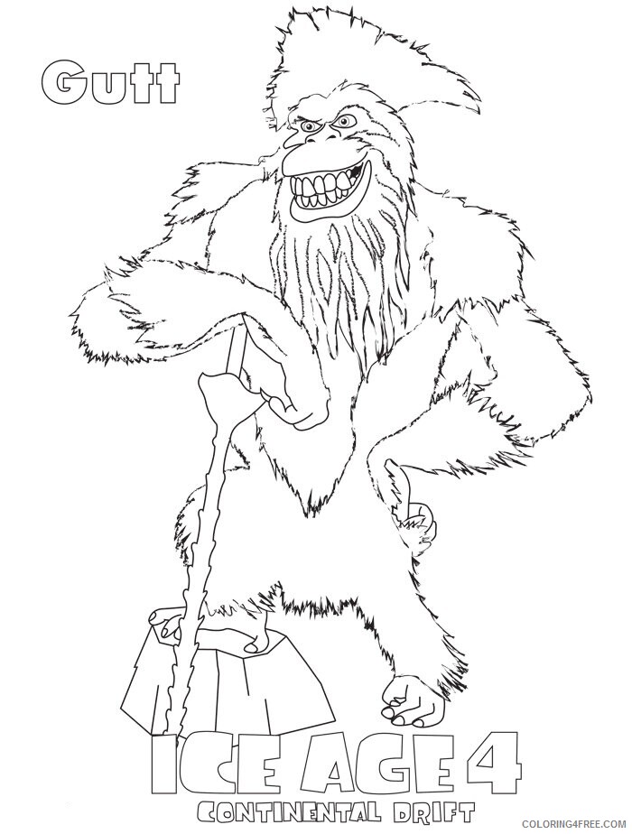 Animals of the Ice Age Coloring Pages Printable shera ice age Colouring 2021 a 1082 Coloring4free
