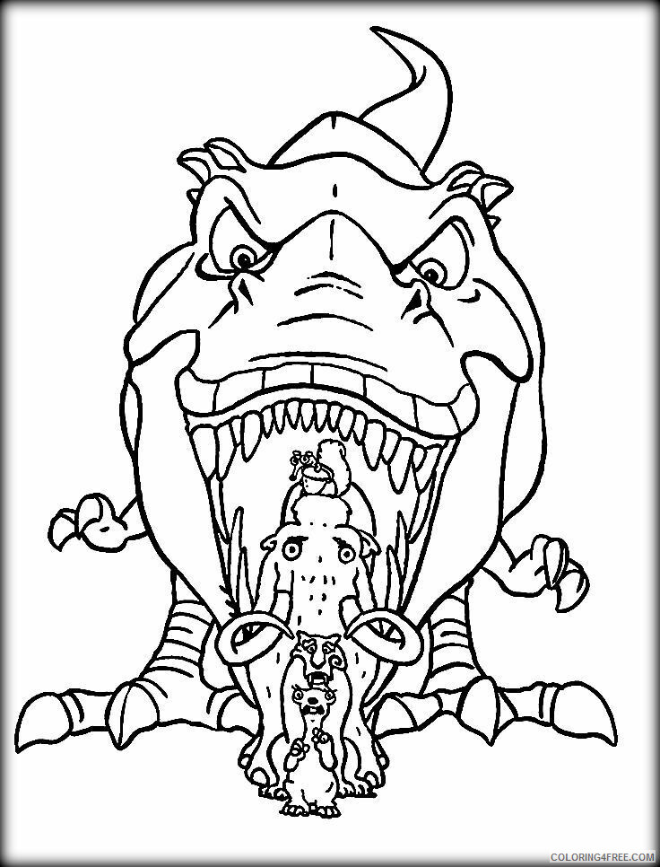 Animals of the Ice Age Coloring Pages Sheets Manny Ice Age Animals 2021 a 1080 Coloring4free