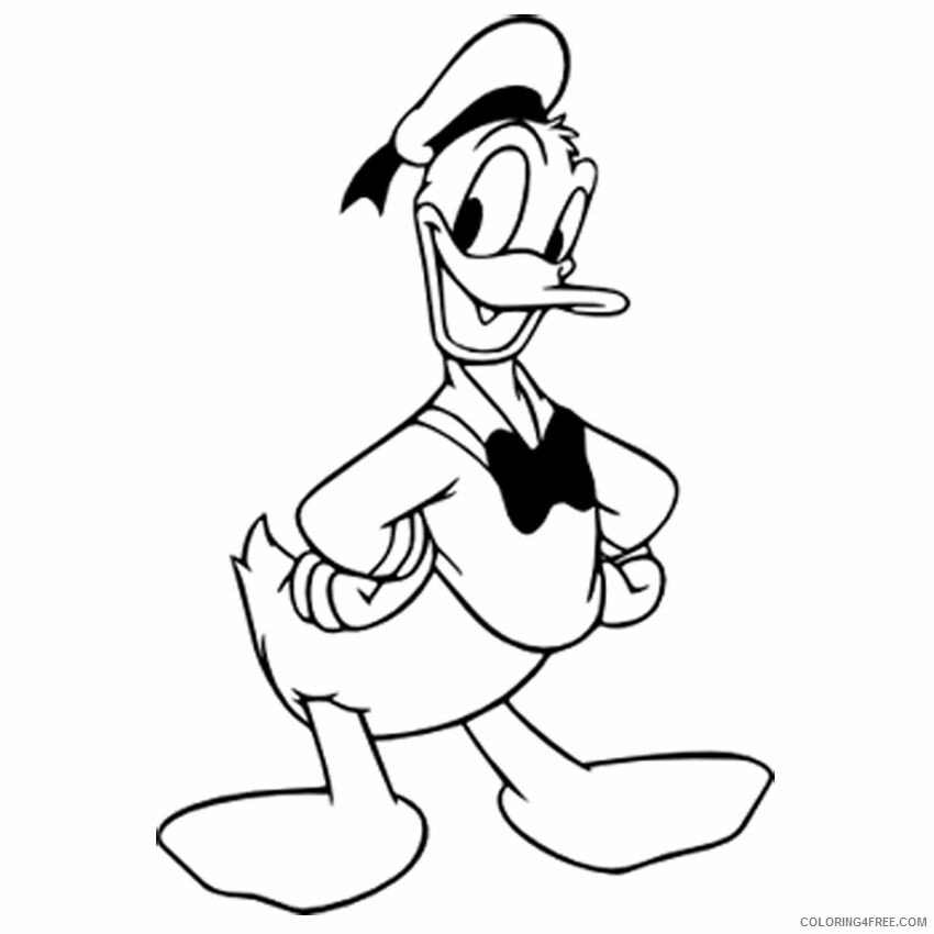 Animated Cartoons Characters Printable Sheets Donald Duck Picture 2021 a 1195 Coloring4free
