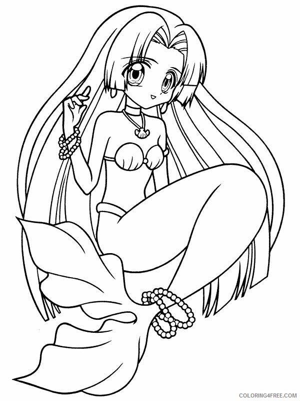 Anime Blue Mermaid Coloring Pages Printable Sheets Anime Mermen Coloring 2021 a 1247 Coloring4free
