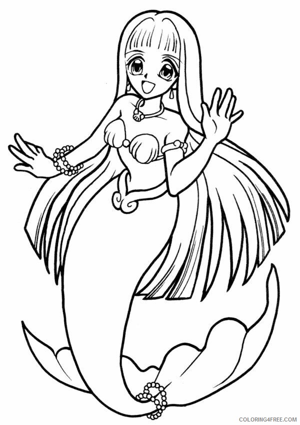 Anime Blue Mermaid Coloring Pages Printable Sheets Anime Mermen Coloring 2021 a 1248 Coloring4free