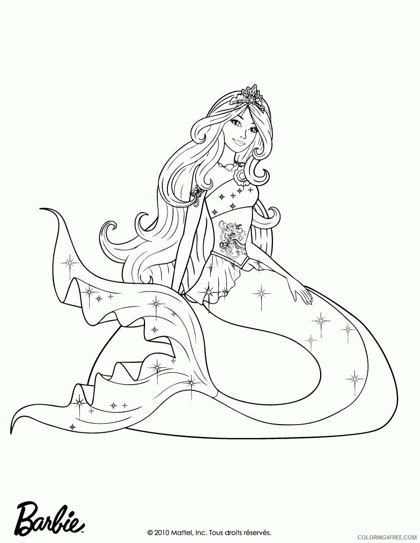 Anime Blue Mermaid Coloring Pages Printable Sheets Cinderella Mermaid 2021 a 1258 Coloring4free