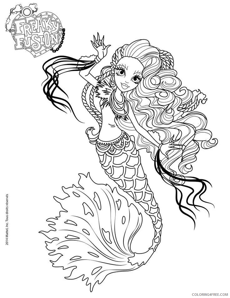 Anime Blue Mermaid Coloring Pages Printable Sheets kids Dover jpg 2021 a 1260 Coloring4free