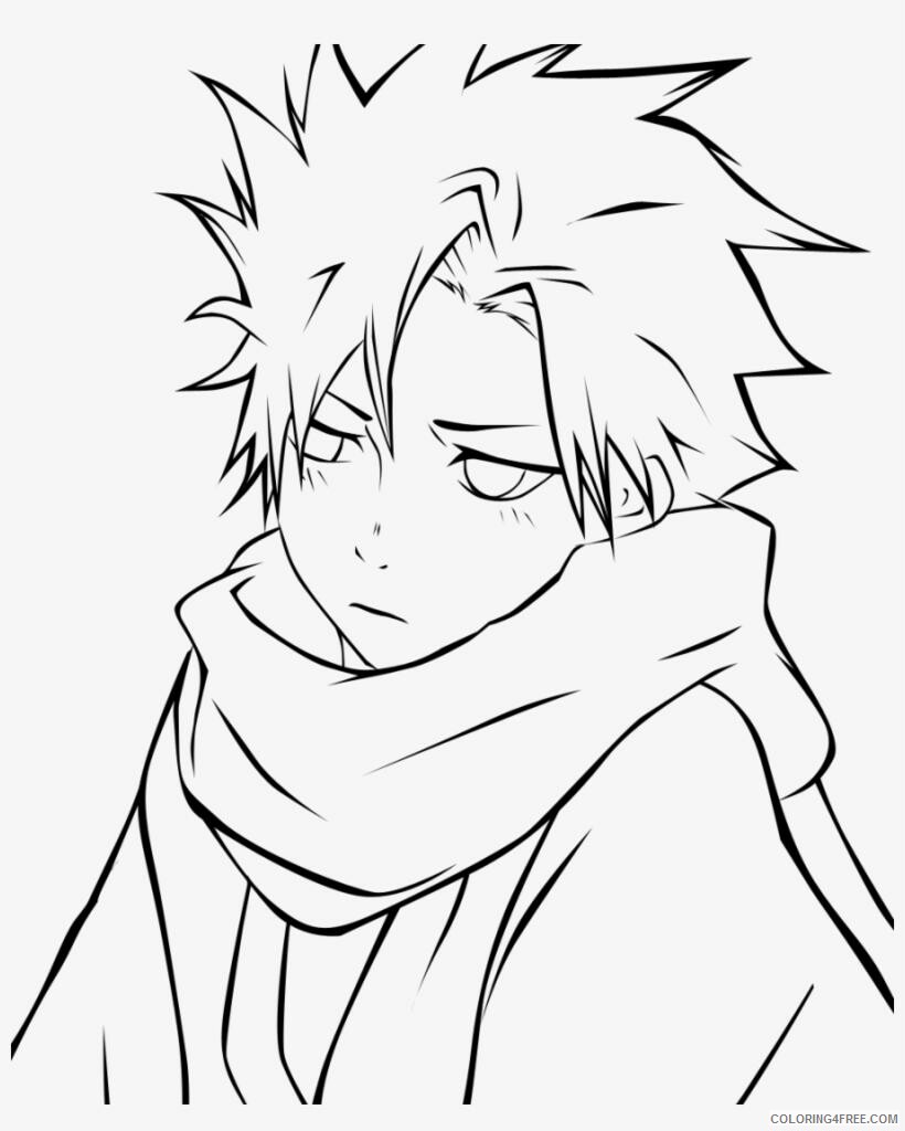 Anime Boys Coloring Pages Printable Sheets Anime Guy Unique 2021 a 1278 Coloring4free