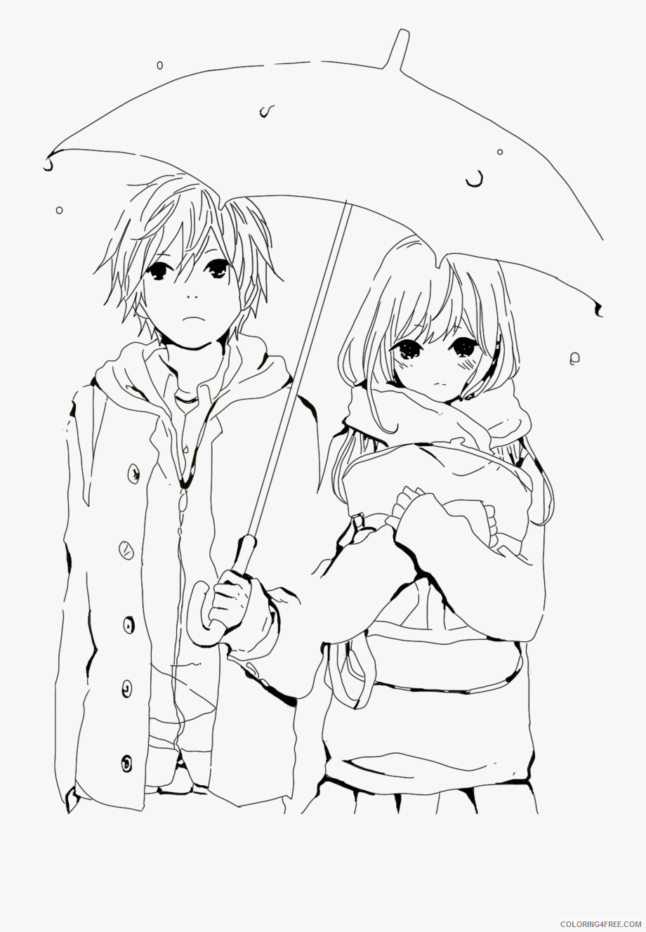 Anime Boys Coloring Pages Printable Sheets Sheet Cute Anime Sheets 2021 a 1286 Coloring4free