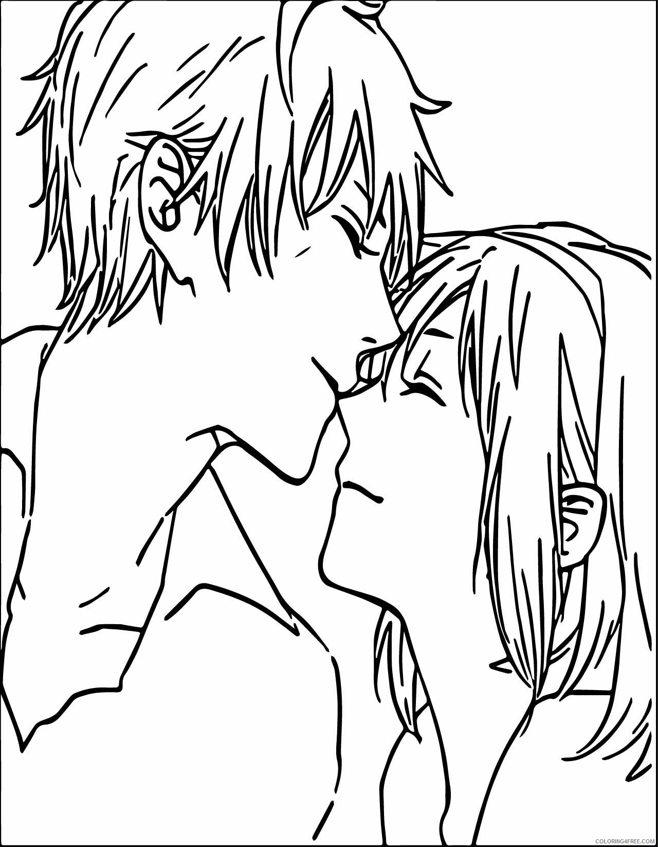 Anime Boys Coloring Pages Printable Sheets awesome Anime Boy And Girl 2021 a 1281 Coloring4free