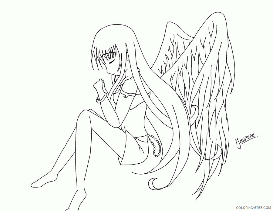 Anime Coloring Pages Printable Sheets Anime Angel jpg 2021 a 1336 Coloring4free