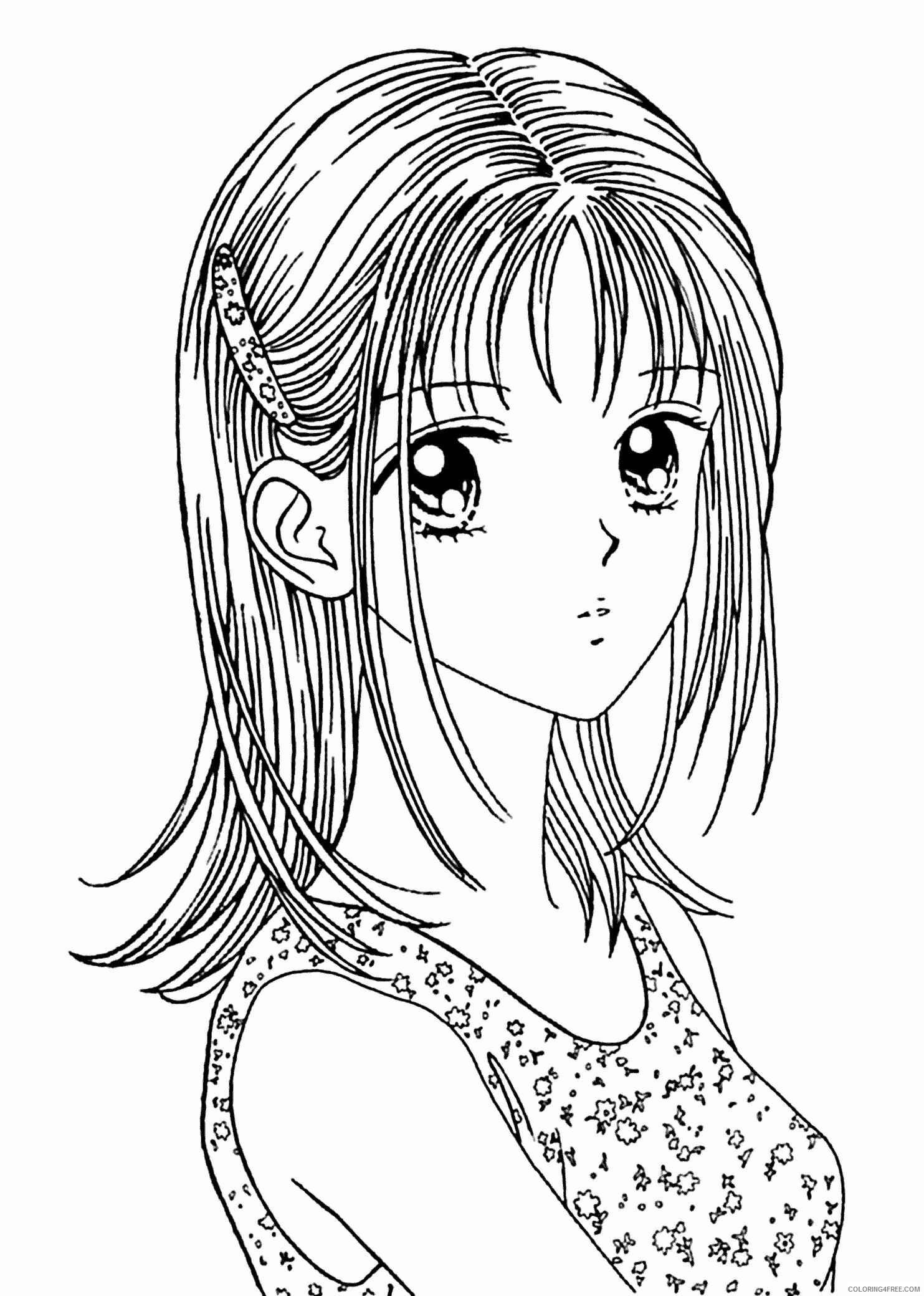 Anime Coloring Pages for Kids Printable Sheets Anime S for 2021 a 1354 Coloring4free