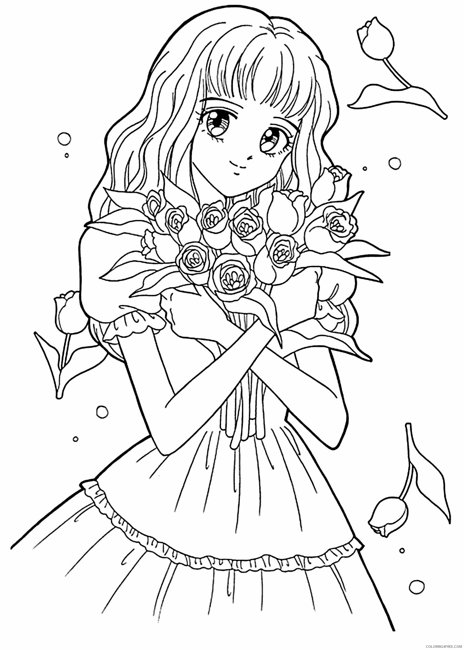 Anime Coloring Pages for Kids Printable Sheets Printable Anime Colouring High 2021 a Coloring4free