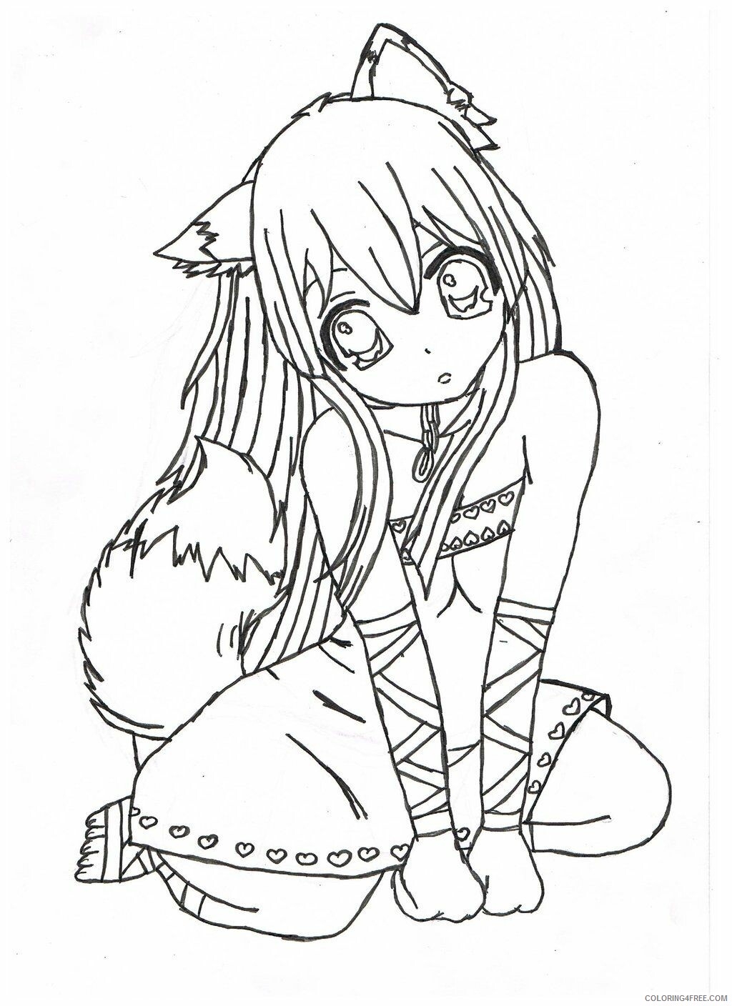 Anime Coloring Pages for Kids Printable Sheets anime to print 2021 a 1348 Coloring4free