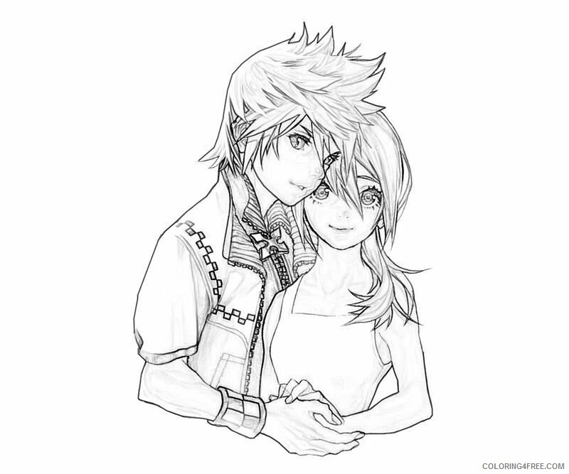 Anime Coloring Printable Sheets of anime couples 2021 a 1296 Coloring4free