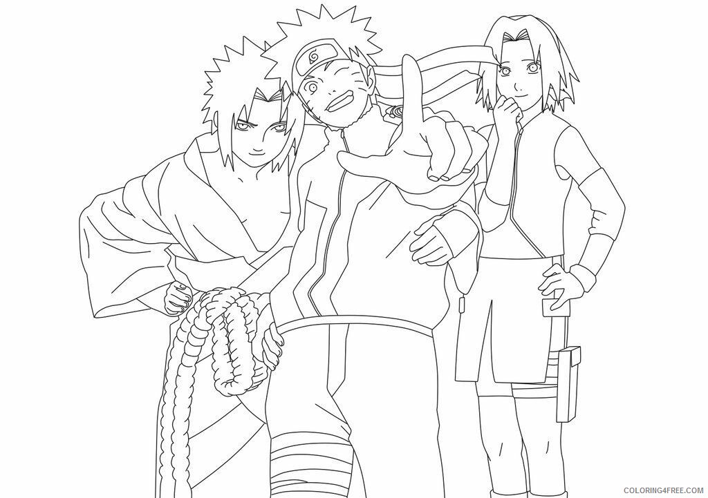 Anime Lineart Coloring Pages Printable Sheets Download Anime Naruto 2021 a 1419 Coloring4free