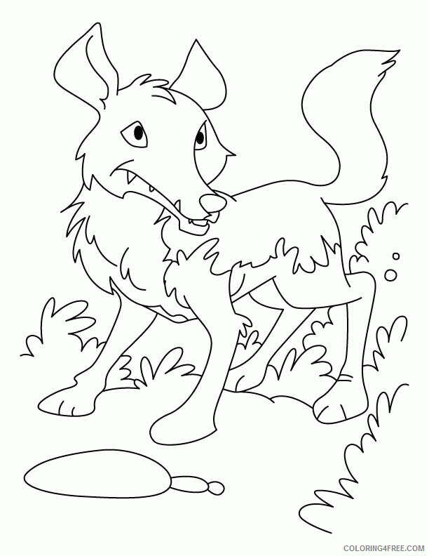 Anime Wolf Coloring Pages Printable Sheets Long legd wolf pages 2021 a 1435 Coloring4free